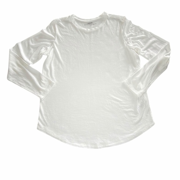Vince White Little Boy Long Sleeve Crew Neck Top Size L – Pima Cotton Modal - Picture 9 of 9